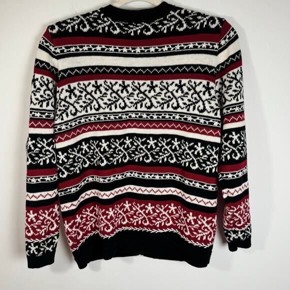 VTG CHEROKEE  Fair Isle CardiganSweater Women’s Knit Button Front Holiday Large - Picture 3 of 7